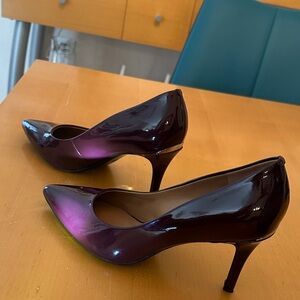Calvin Klein Gayle Deep Maroon Patent Leather Heels